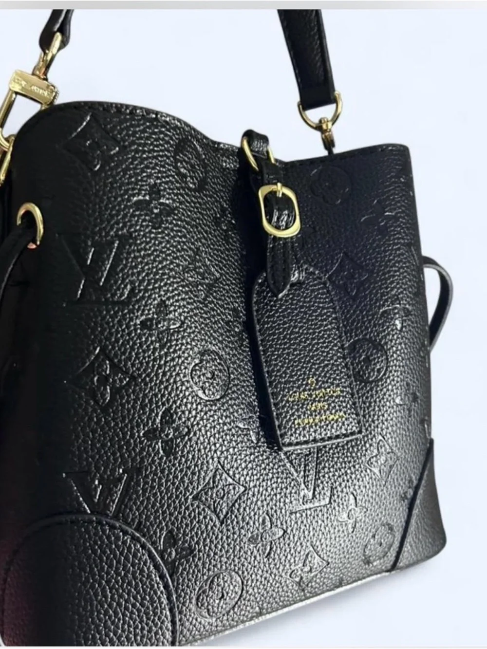 ‼️WOW‼️LV LAURA V Luxury Black Monogram-Embossed Leather Shoulder Bag‼️ - Picture 1 of 8